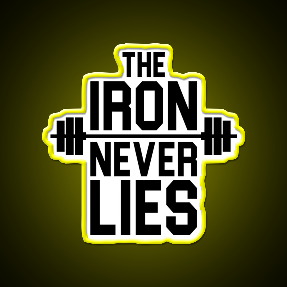 Iron Never Lies Gym Fitness Led Neon Sign Rgb Color - LED neon sign view 7