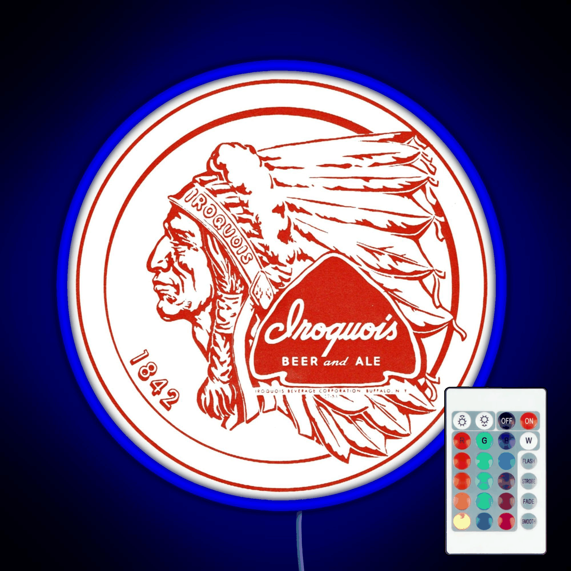 Iroquois Beer Rgb Led Neon Sign Pop Wall Art