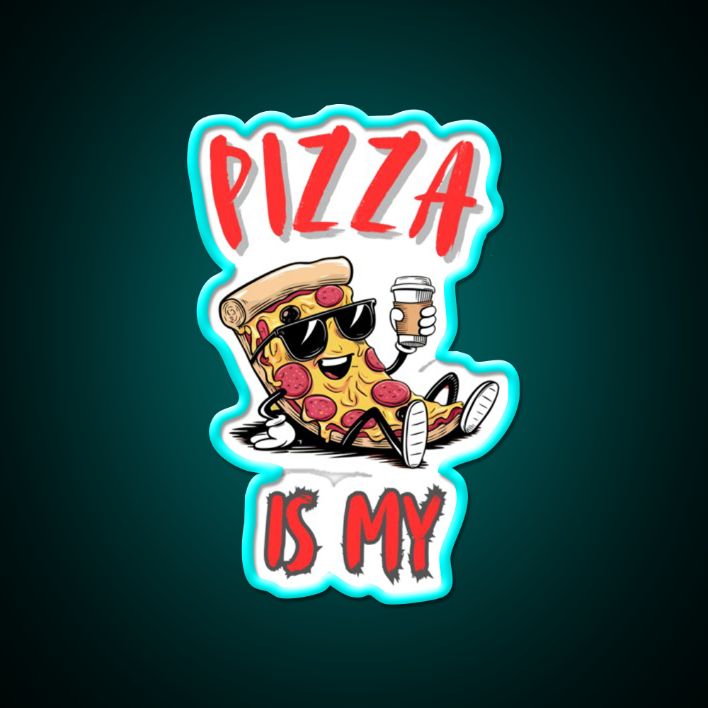 Is My Pizza Lover Coffe Fast Food Led Neon Sign For Burger Place Rgb Color