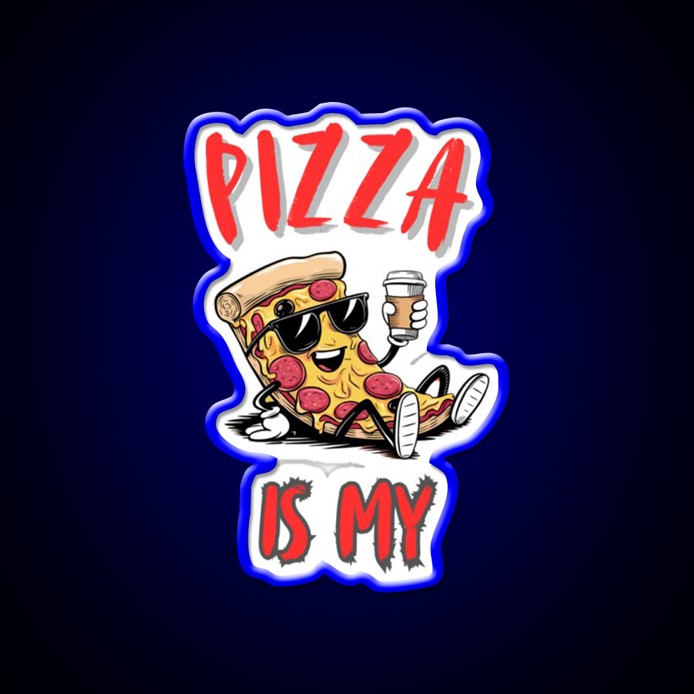 Is My Pizza Lover Coffe Fast Food Led Neon Sign For Burger Place Rgb Color
