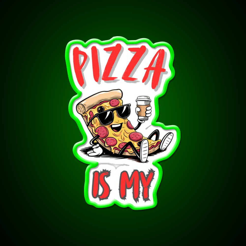 Is My Pizza Lover Coffe Fast Food Led Neon Sign For Burger Place Rgb Color
