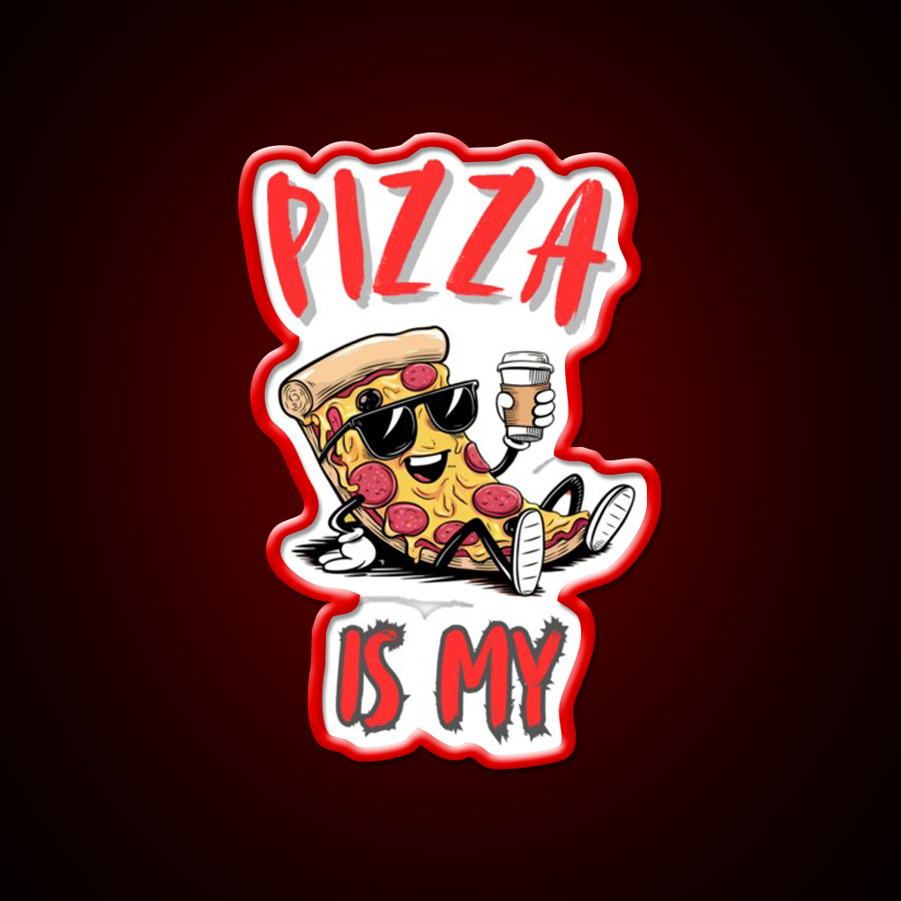 Is My Pizza Lover Coffe Fast Food Led Neon Sign For Burger Place Rgb Color