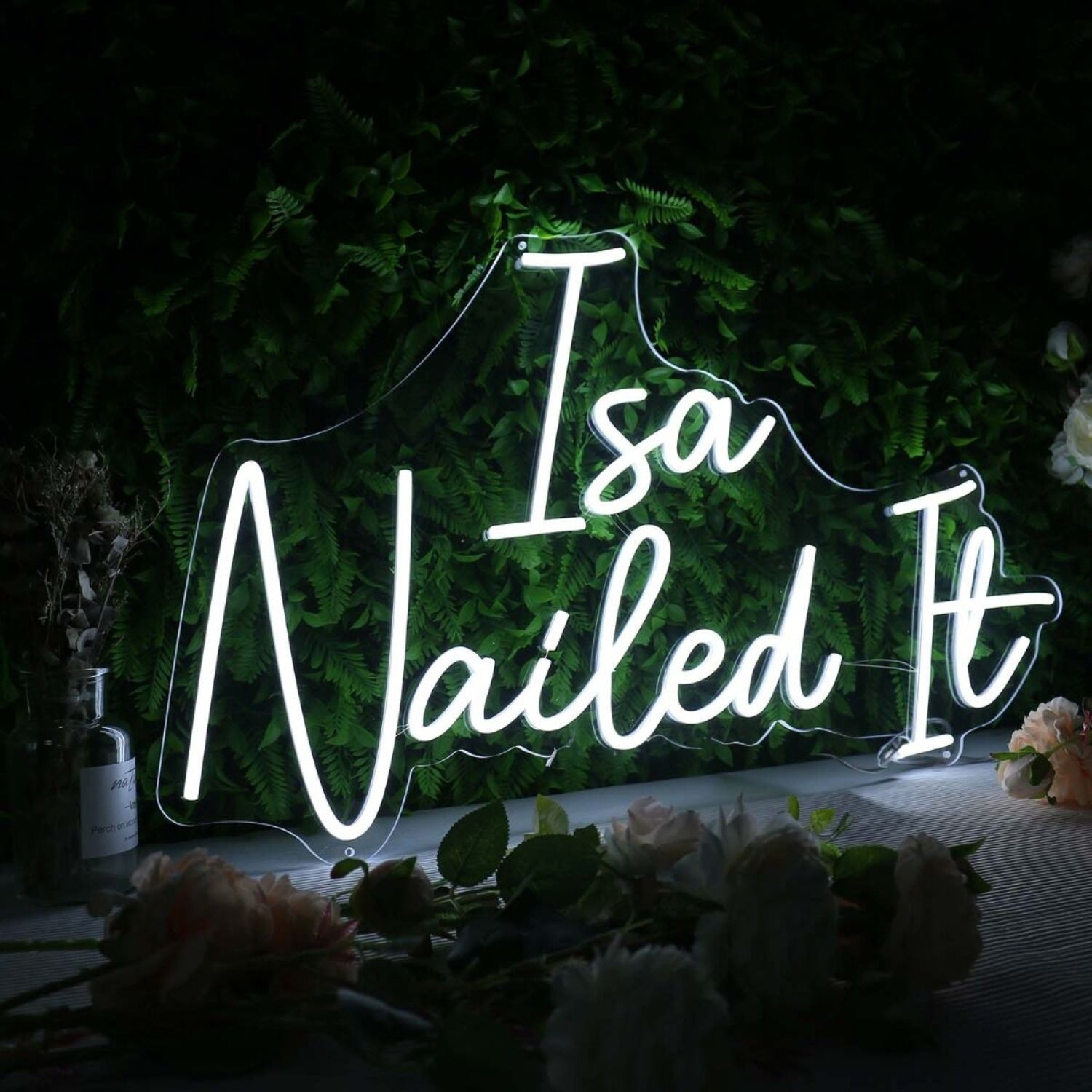 Isa Nailed It White Led Neon Sign - Shineneon