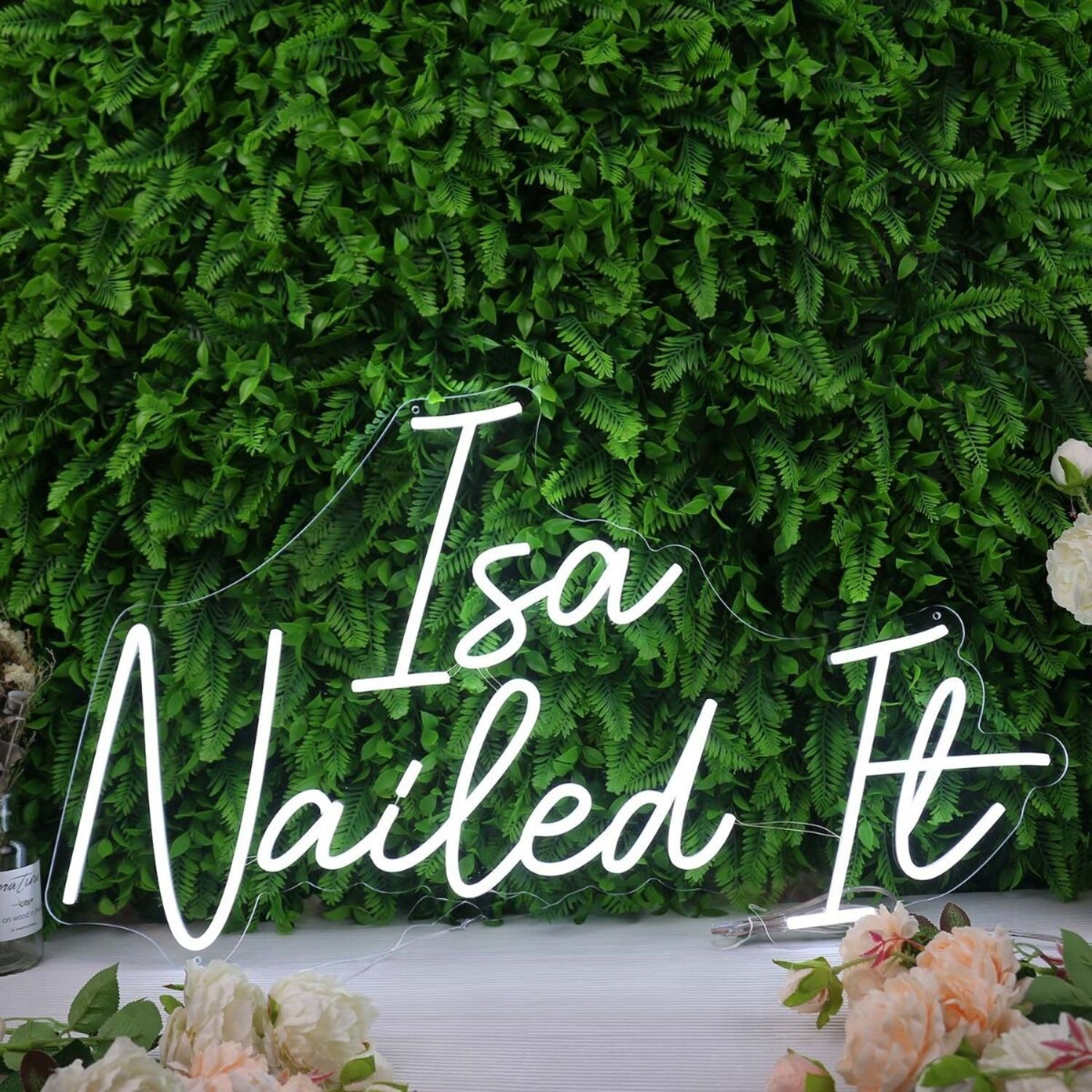 Isa Nailed It White Led Neon Sign | Shineneon