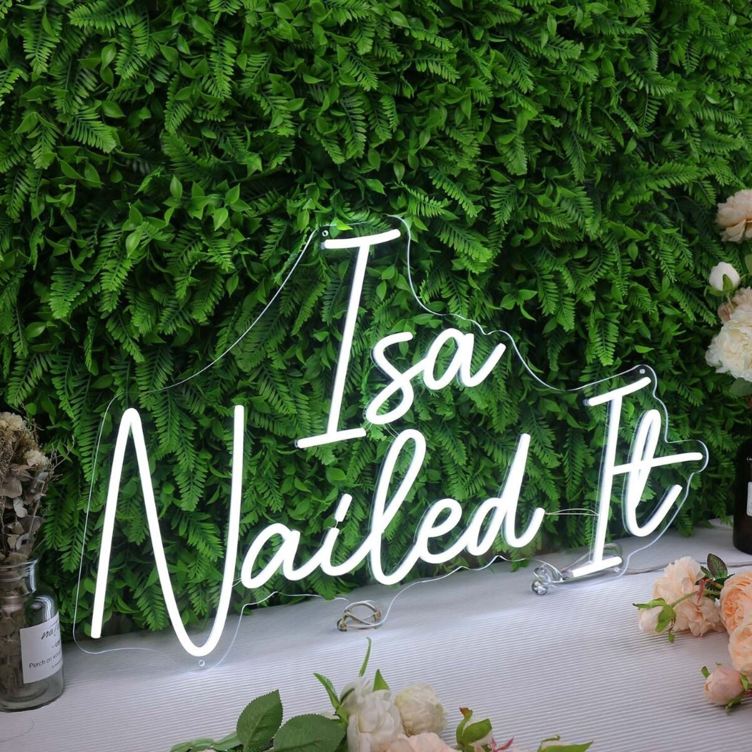 Isa Nailed It White Led Neon Sign - Shineneon