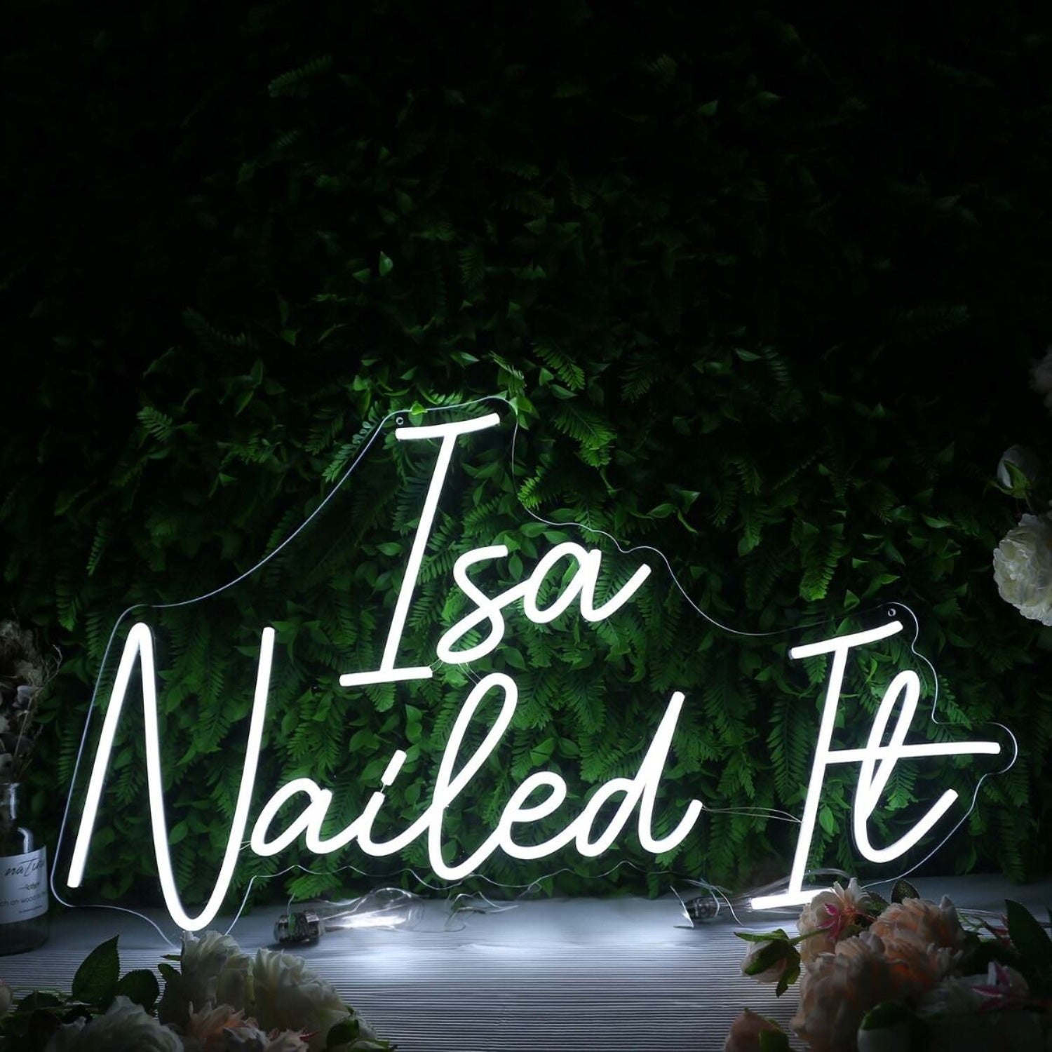 Isa Nailed It White Led Neon Sign - Shineneon