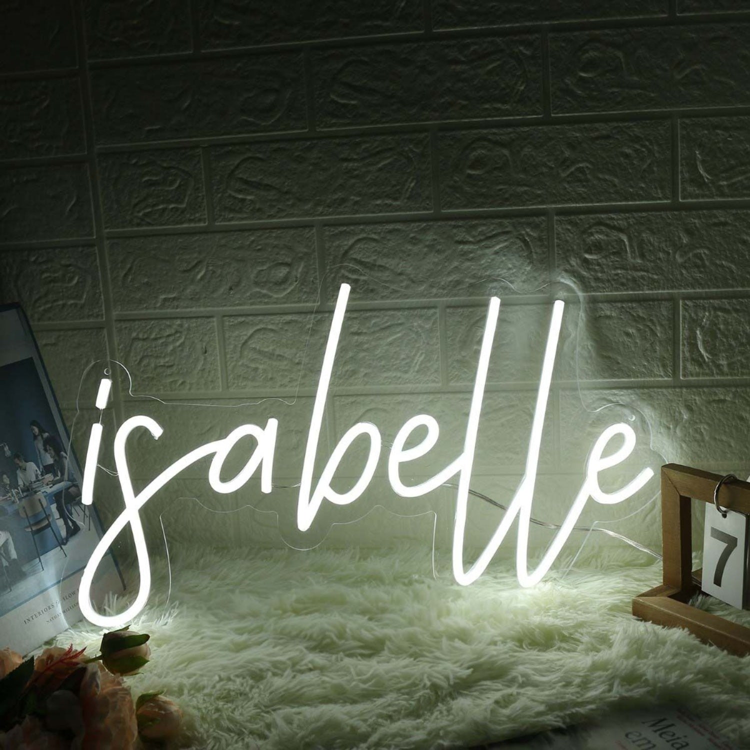 Isabelle White Name Led Neon Sign | Shineneon