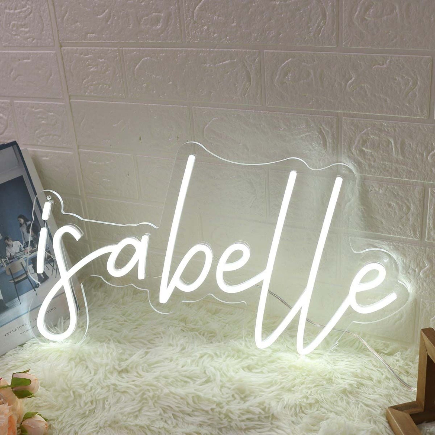 Isabelle White Name Led Neon Sign | Shineneon