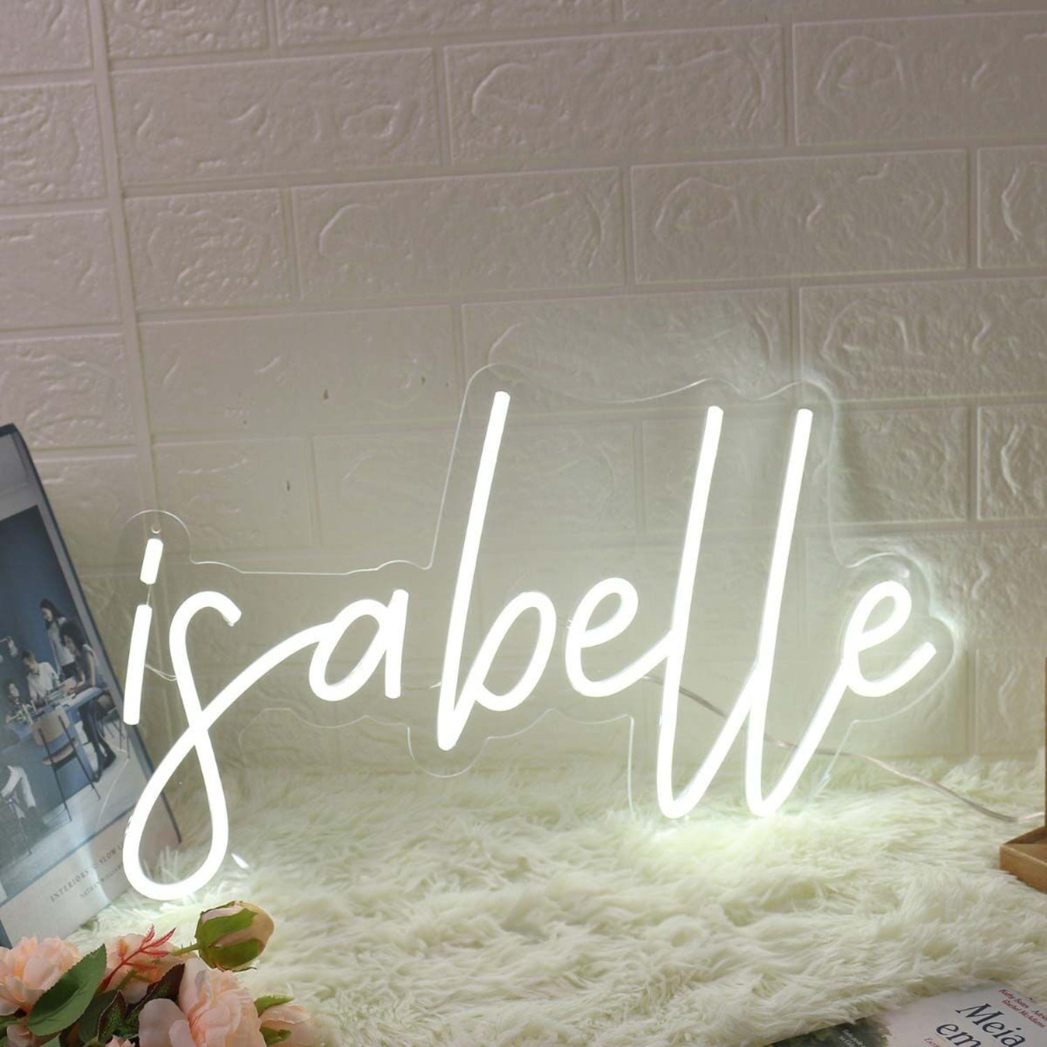 Isabelle White Name Led Neon Sign - Shineneon