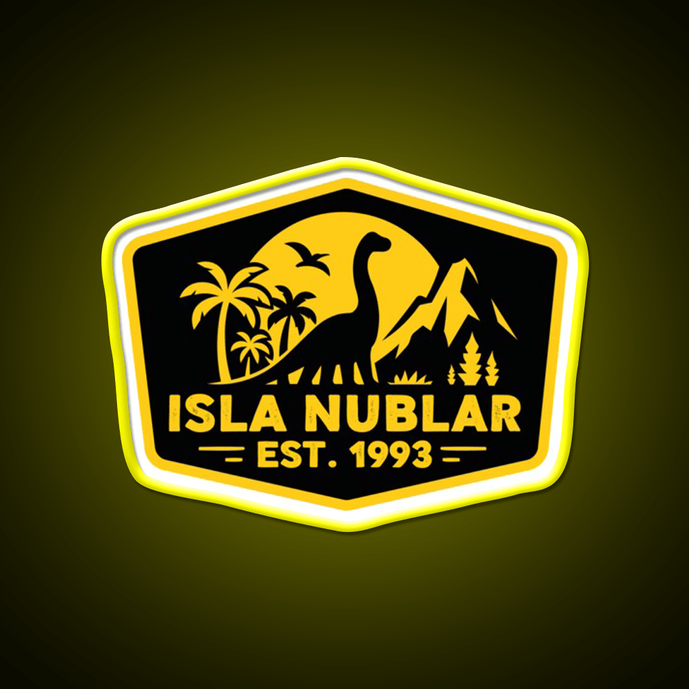 Isla Nublar Badge Welcome Led Neon Sign Open Sign Rgb Color - Shineneon