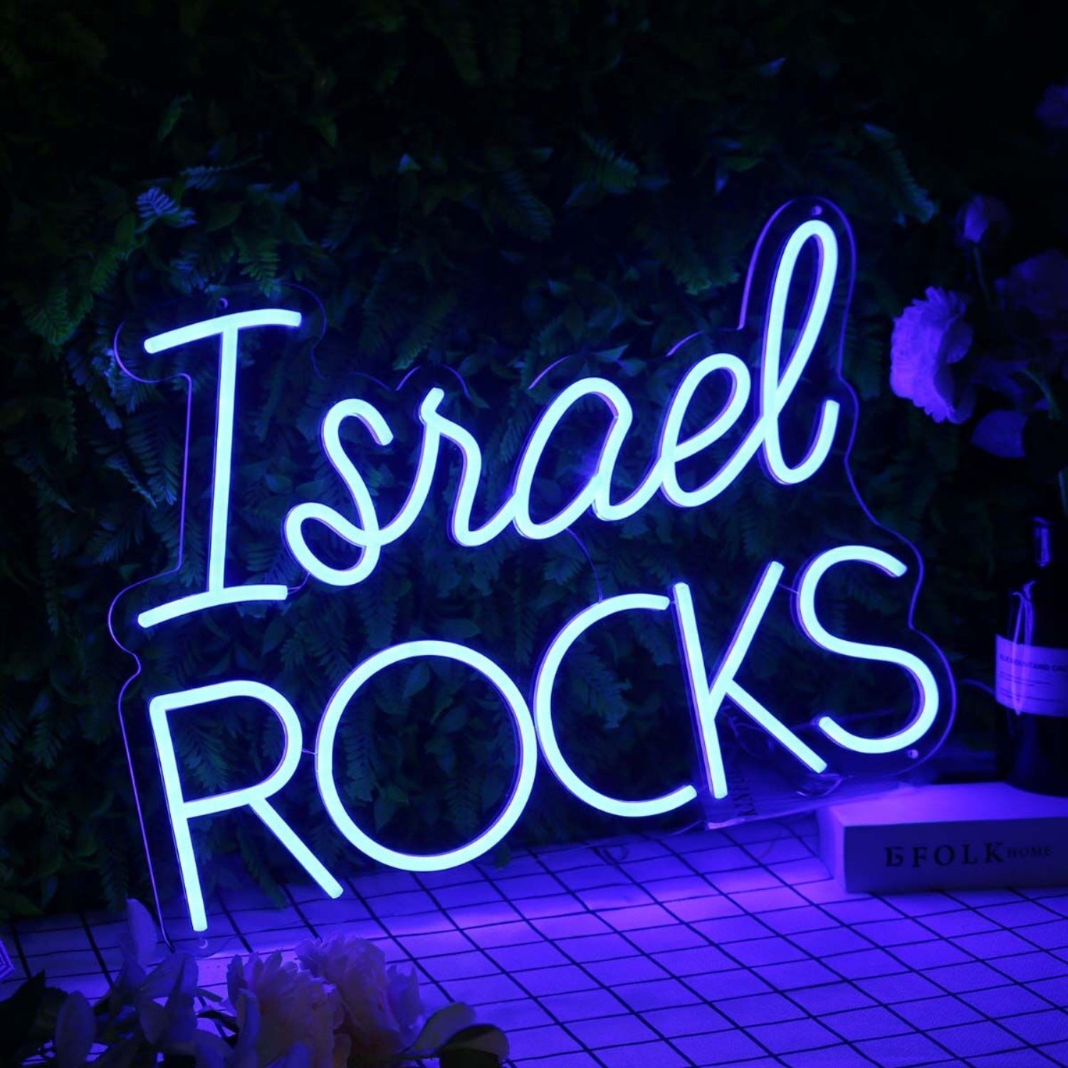 Israel Rocks Blue Led Neon Sign - Shineneon