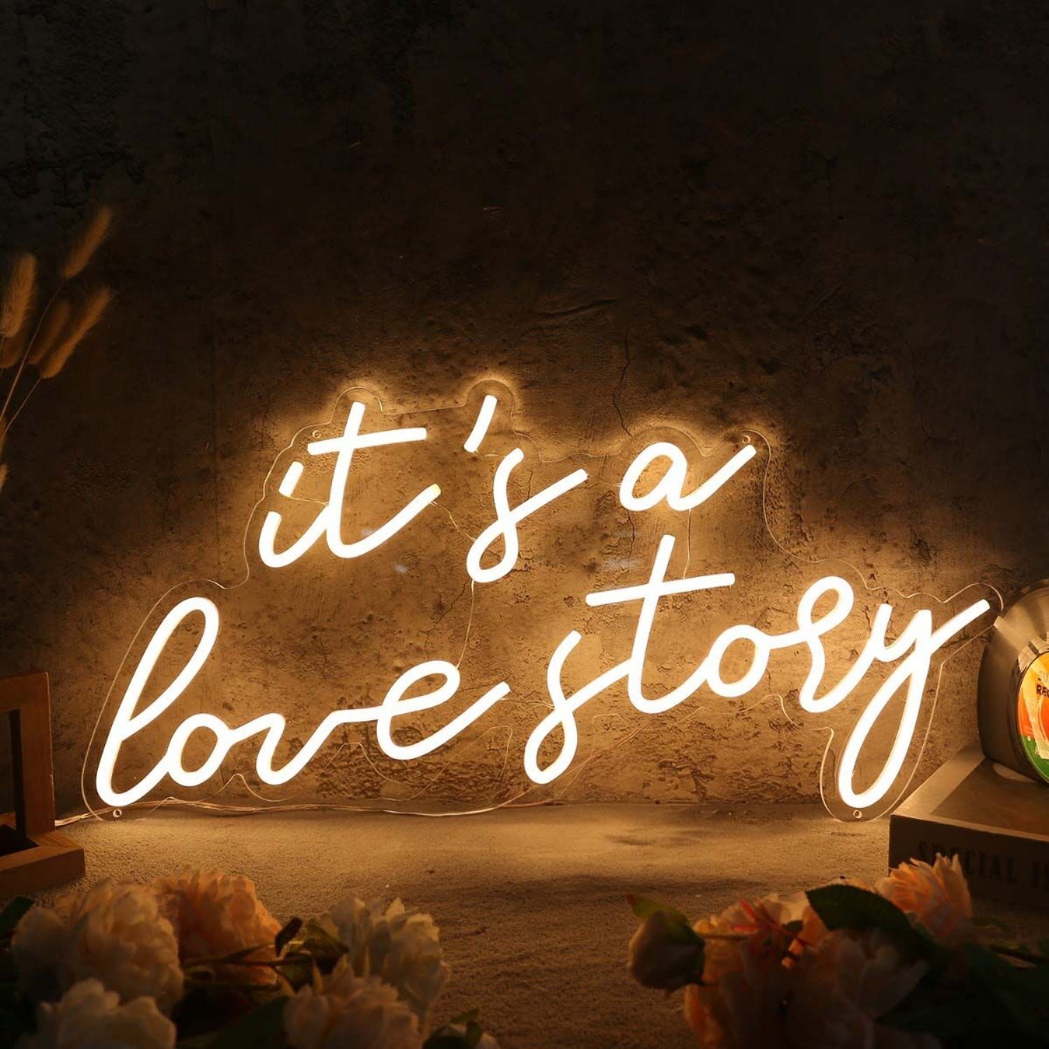 It Is A Love Story Yellow Custom Led Neon Sign - Shineneon