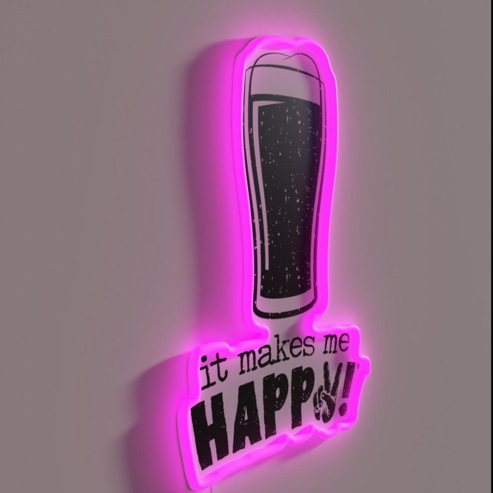 It Makes Me Happy Beer Rgb Led Neon Sign - Shineneon