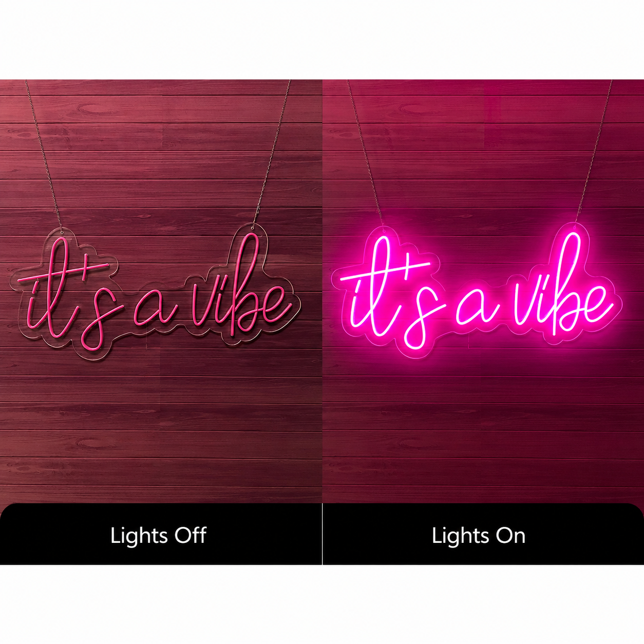 It S A Life Wall Decor LED Neon Sign - 06 Day Night Comparison