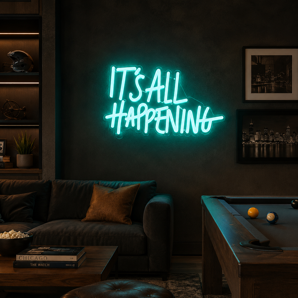 It S All Happening LED Neon Sign - 03 Real Lifestyle Scene