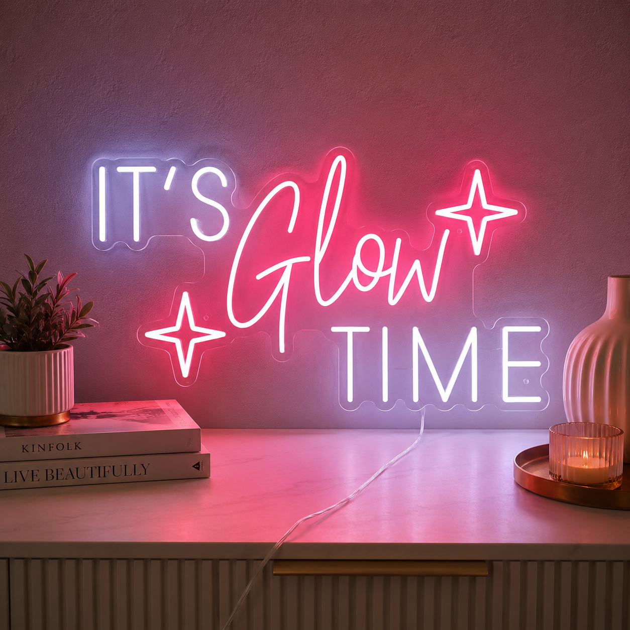 It S Glow Time Wall Decor LED Neon Sign - 02 High-Converting Product Image