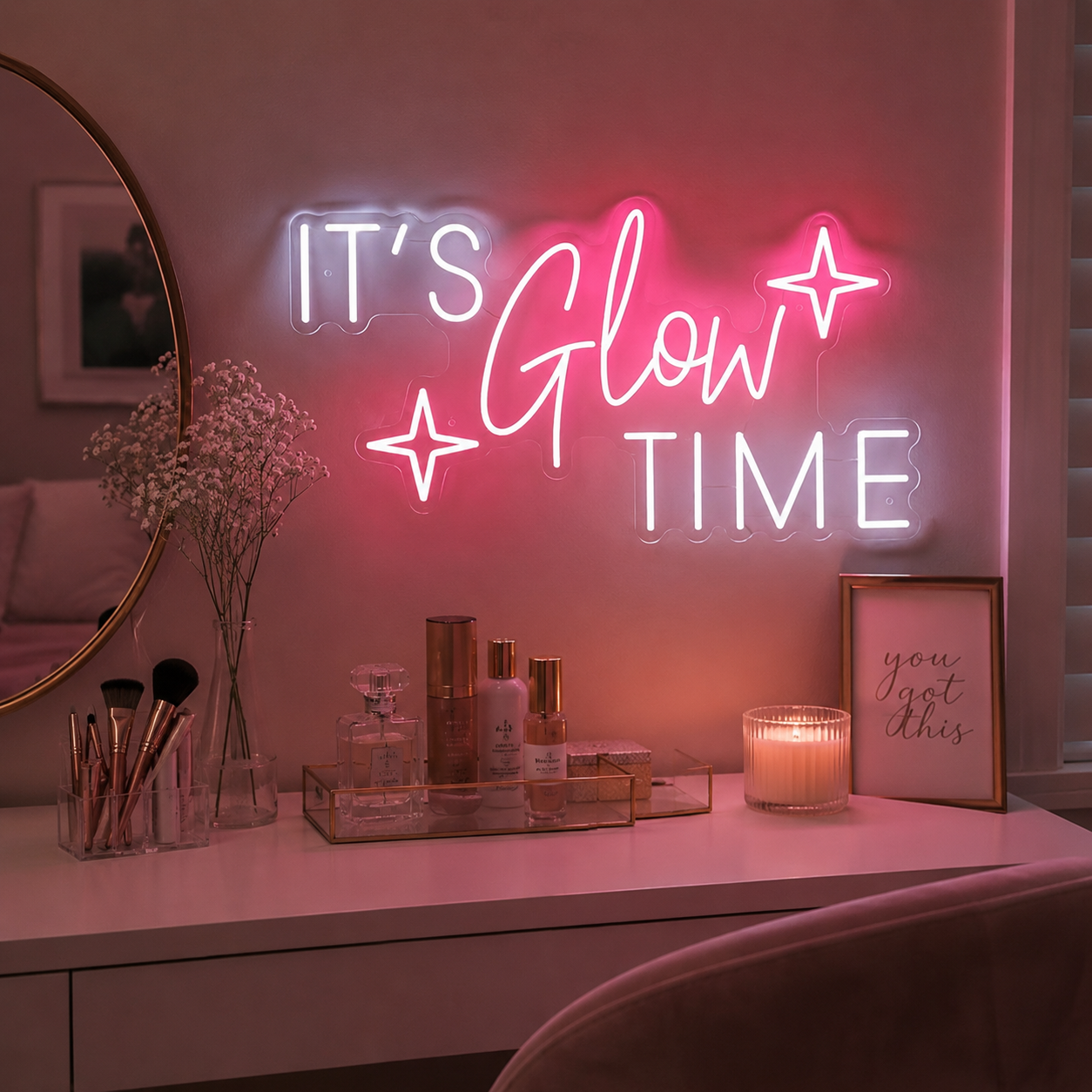 It S Glow Time Wall Decor LED Neon Sign - 03 Real Lifestyle Scene