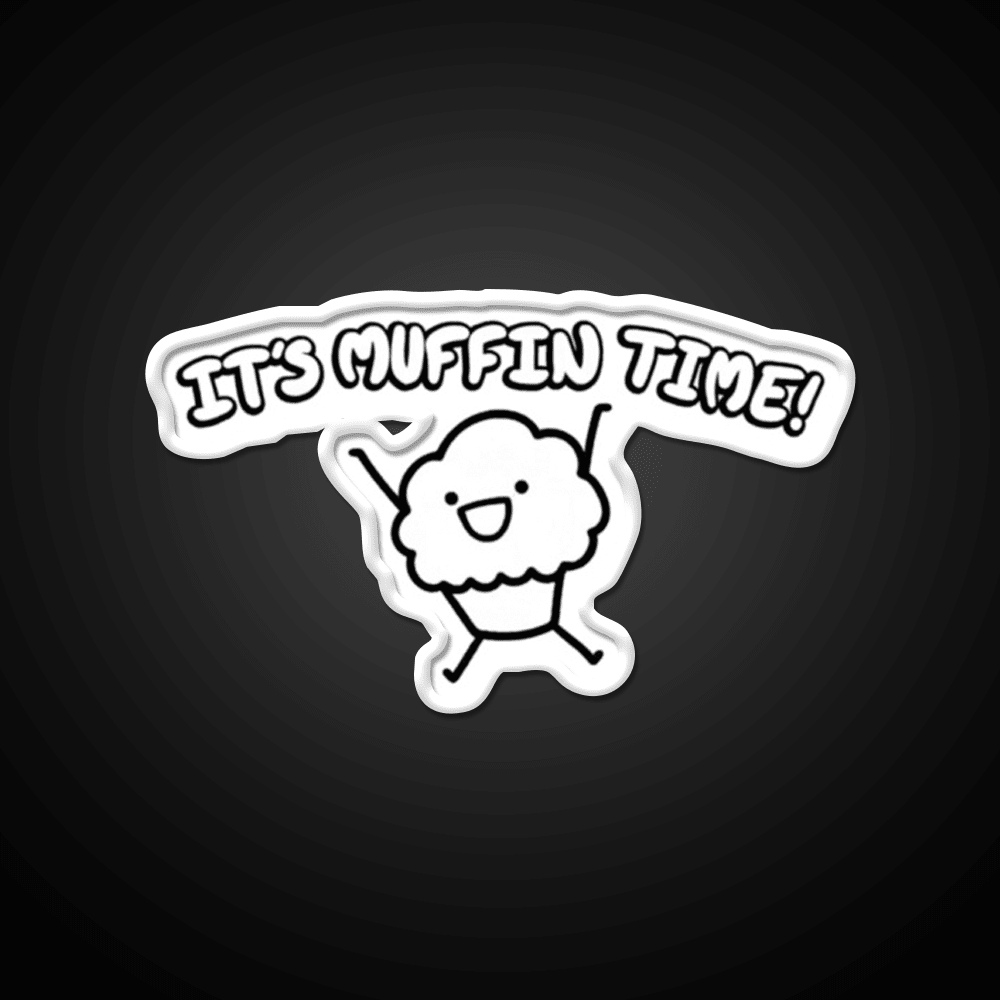 It S Muffin Time Cute Cartoon Snack Food Led Neon Sign Rgb Color - Shineneon