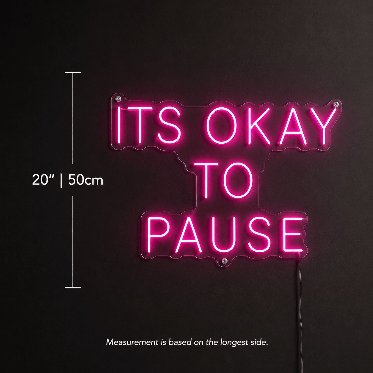 It S Okay To Pause Wall Decor LED Neon Sign - Shineneon