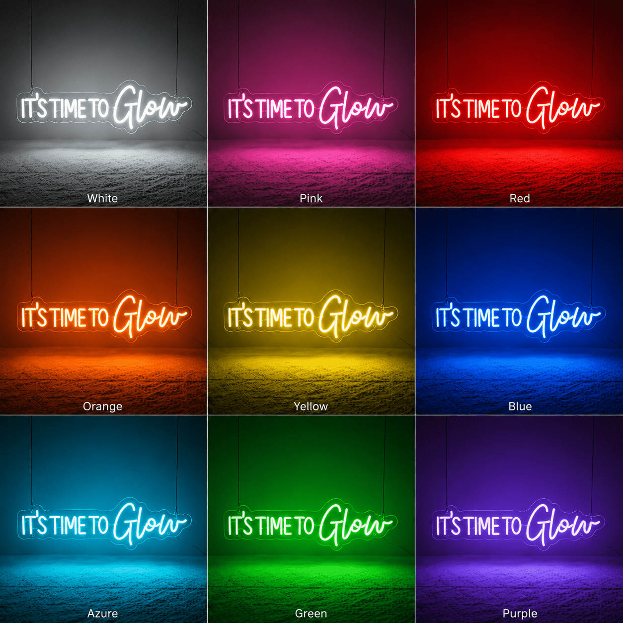 It S Time To Glow Wall Decor LED Neon Sign - Shineneon
