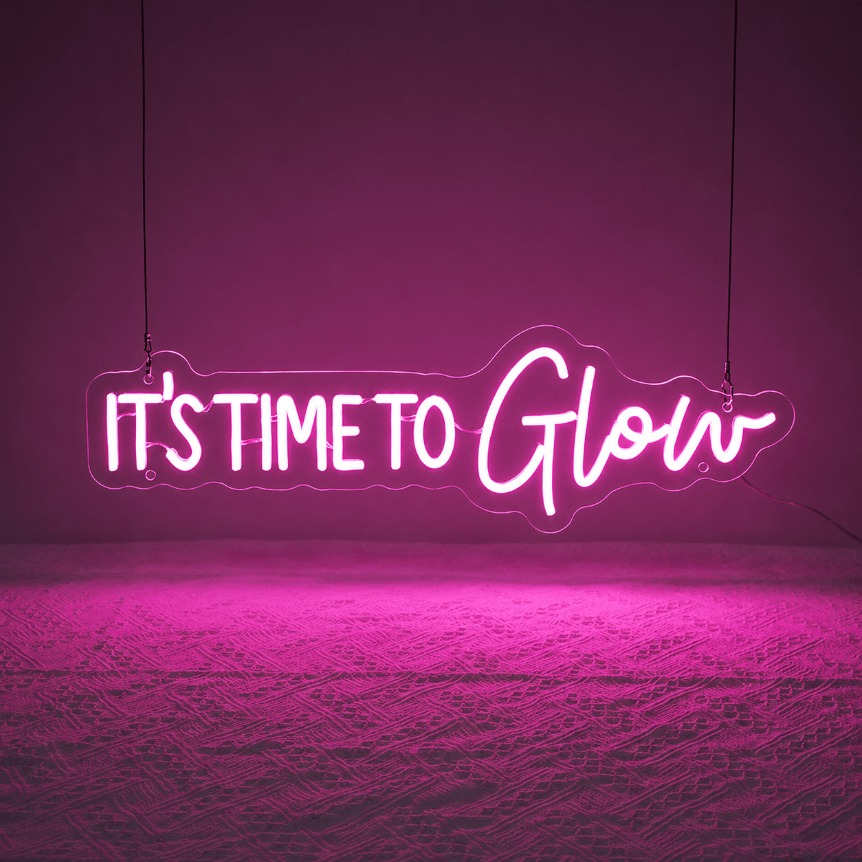 It S Time To Glow Wall Decor LED Neon Sign - Shineneon