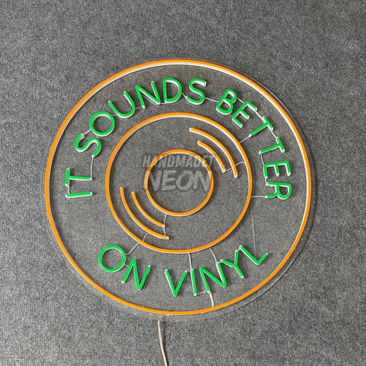 It Sounds Better On Vinyl Led Neon Sign 90s Podcast Music Club Light | Shineneon