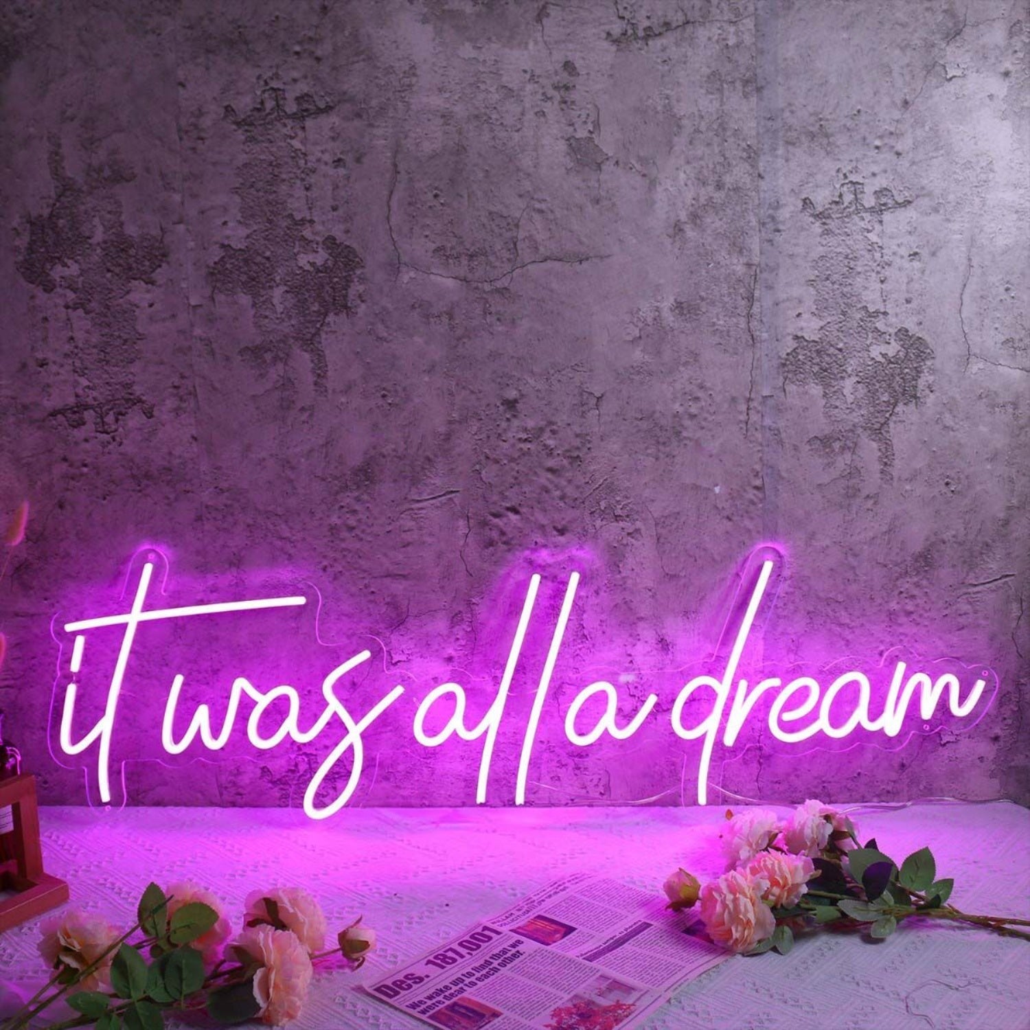 It Was All A Dream Dark Purple Led Neon Sign - Shineneon