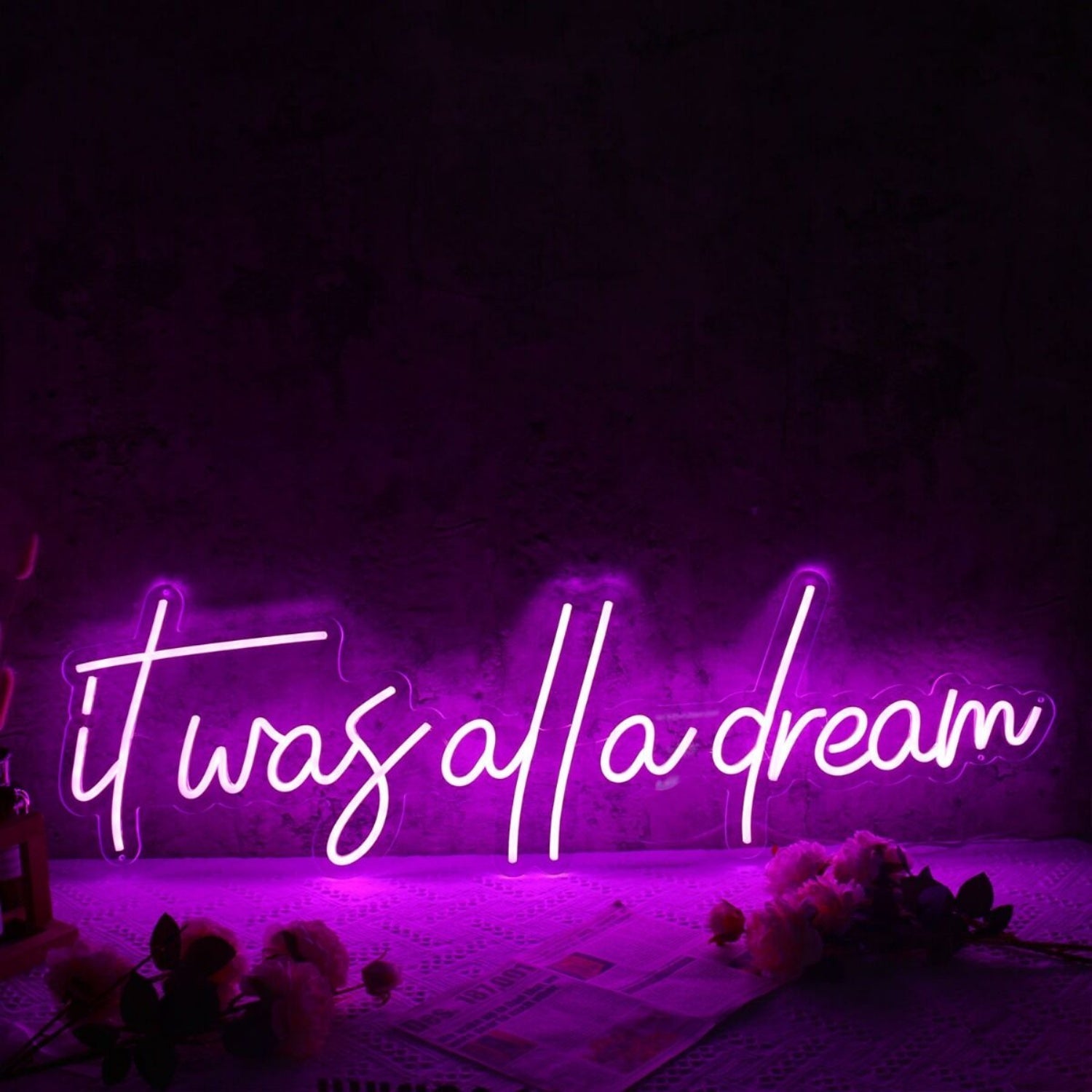 It Was All A Dream Dark Purple Led Neon Sign - Shineneon