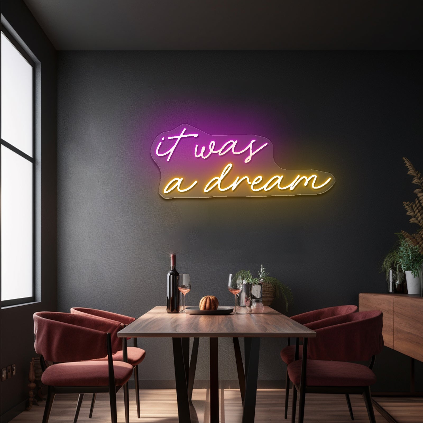 It Was All A Dream Neon Sign Wedding Neon Sign Neon Led Lights - Shineneon