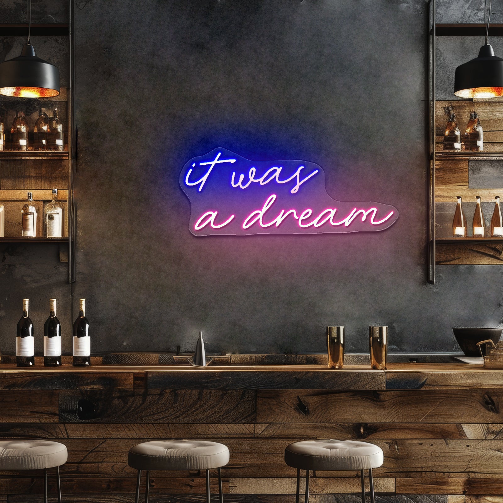 It Was All A Dream Neon Sign Wedding Neon Sign Neon Led Lights
