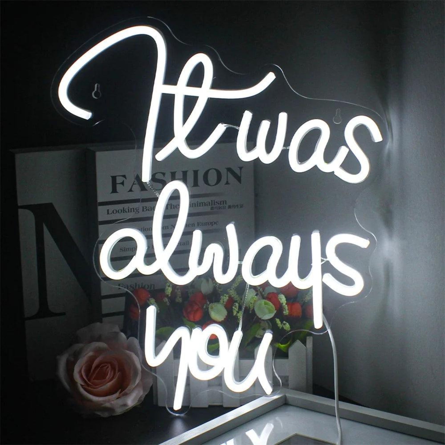It Was Always You White Glow Led Neon Sign For Wedding Romantic Indoor Ambiance 1 - Shineneon