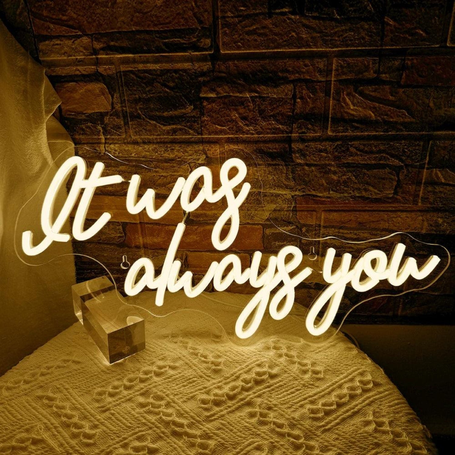 It Was Always You White Glow Led Neon Sign For Wedding Romantic Indoor Ambiance - Shineneon