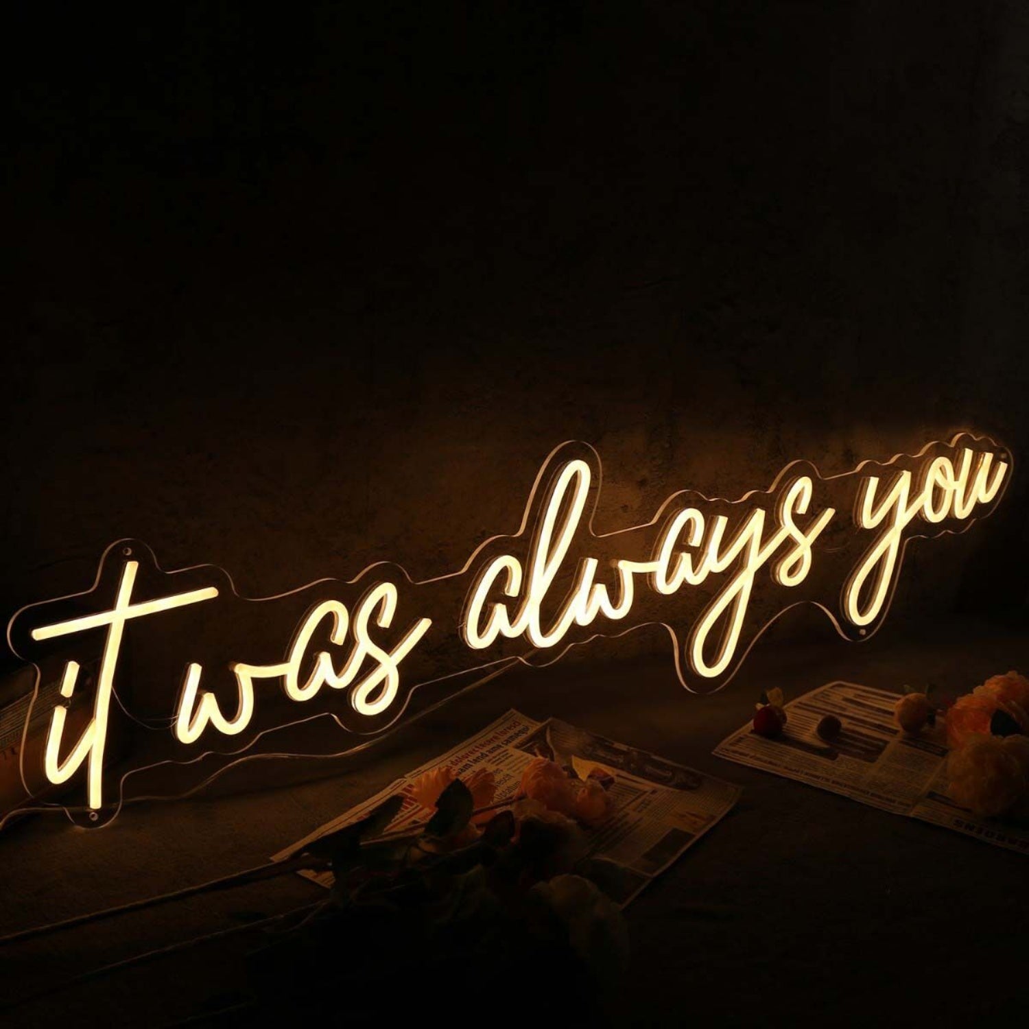 It Was Always You Yellow Custom Led Neon Sign Wall Art | Shineneon