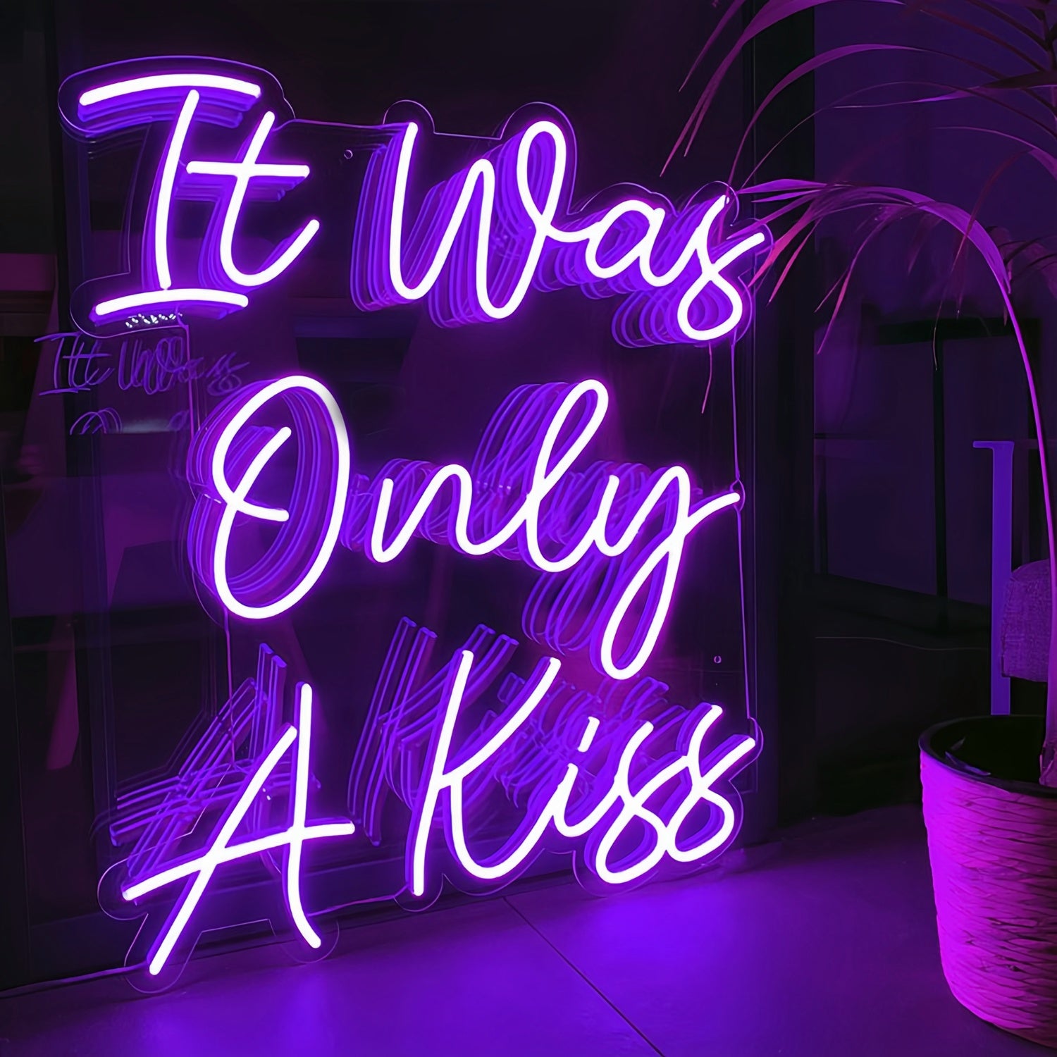 It Was Only A Kiss Neon Sign Add Some Glow To Your Memories | Shineneon