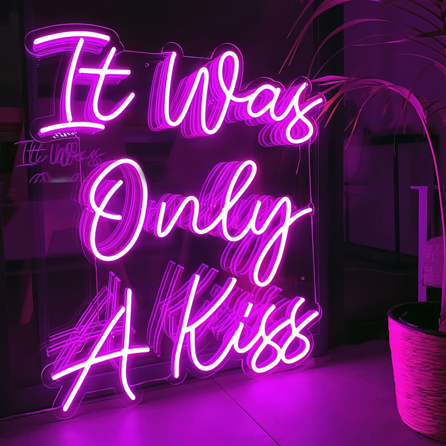It Was Only A Kiss Neon Sign Add Some Glow To Your Memories | Shineneon
