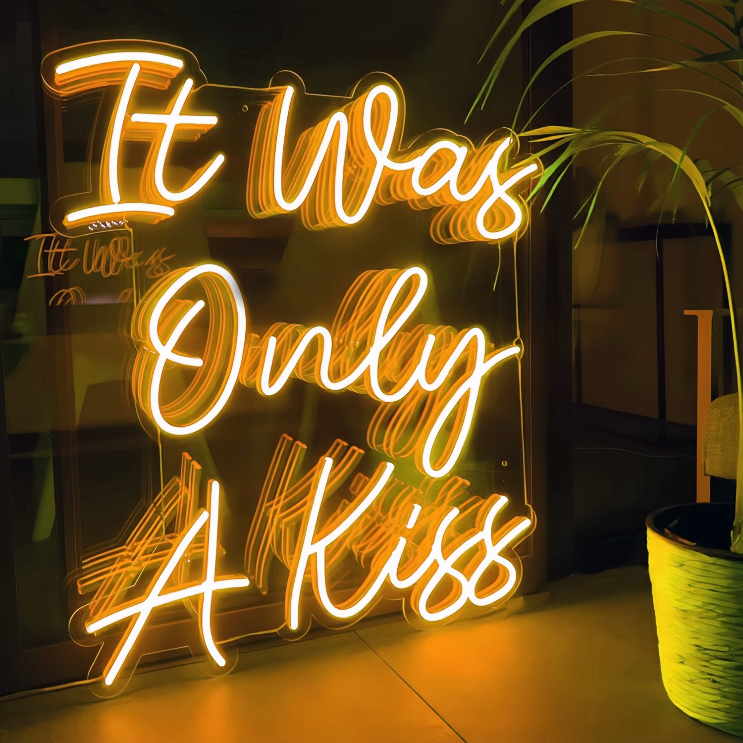 It Was Only A Kiss Neon Sign Add Some Glow To Your Memories | Shineneon