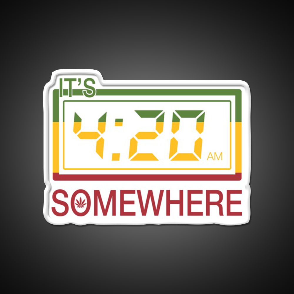 Its 420 Somewhere Hemp Inspired Green Leaf Led Neon Sign Rgb Color - LED neon sign view 11