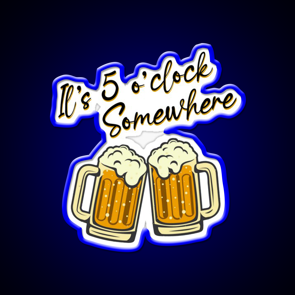Its 5 Oclock Somewhere Cocktail Bar Decor Led Neon Sign Rgb Color - LED neon sign view 5