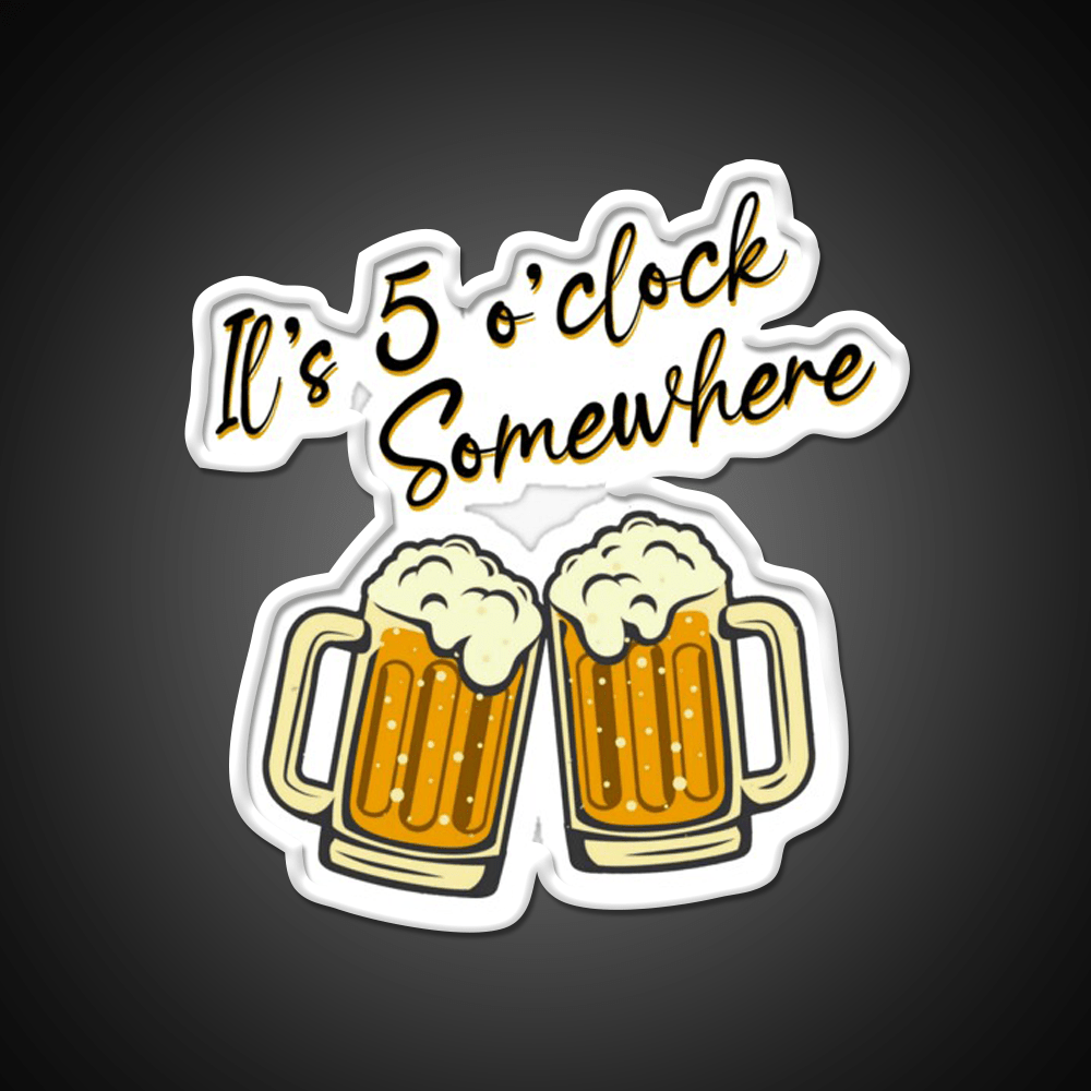 Its 5 Oclock Somewhere Cocktail Bar Decor Led Neon Sign Rgb Color - Shineneon