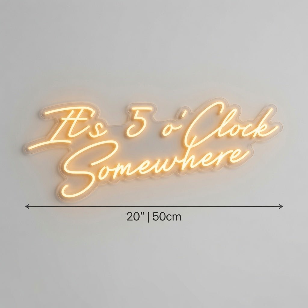 It's 5 O'clock Somewhere LED Neon Sign Wall Neon Sign - Shineneon