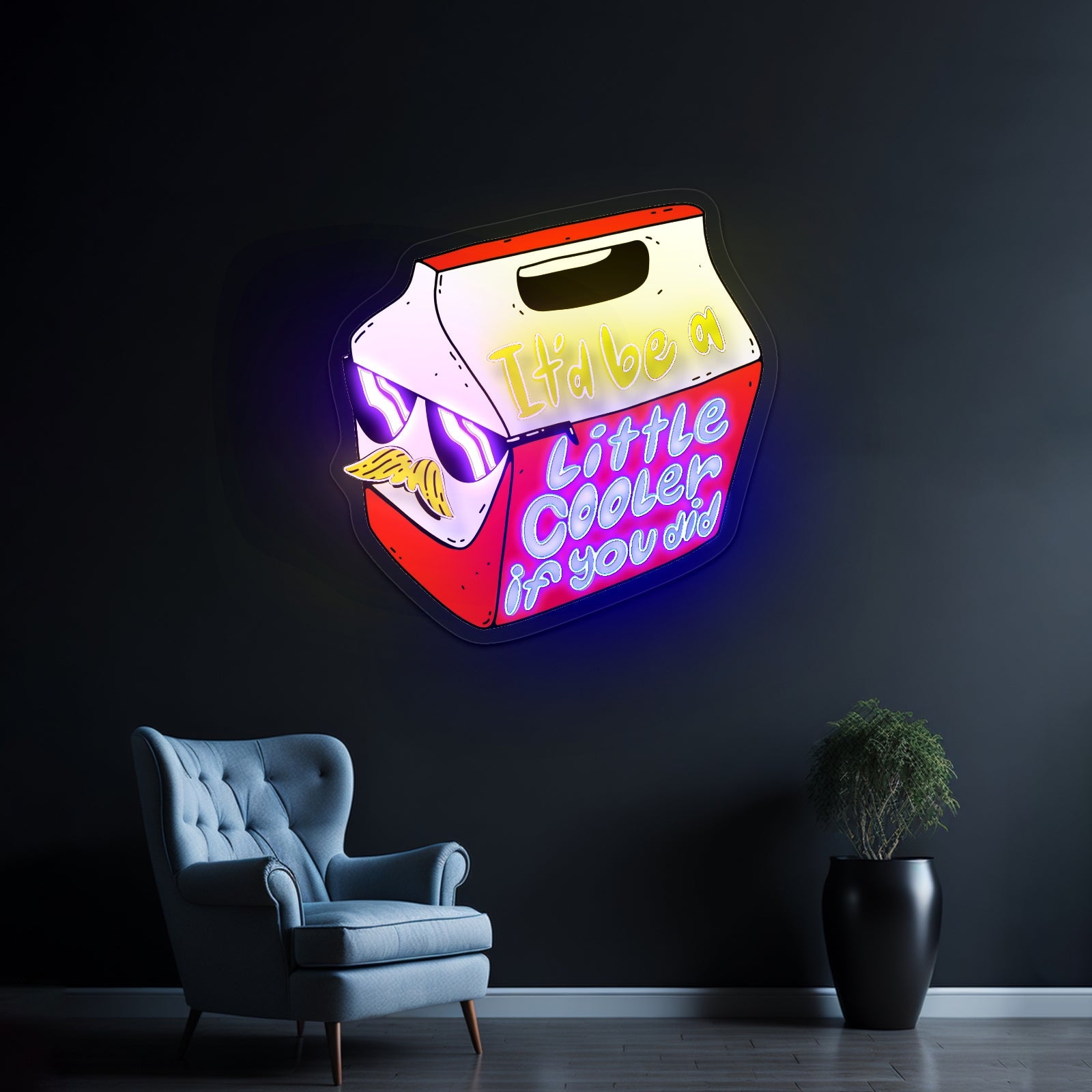 Its A Colourful World Artwork Room Lights Neon - Shineneon