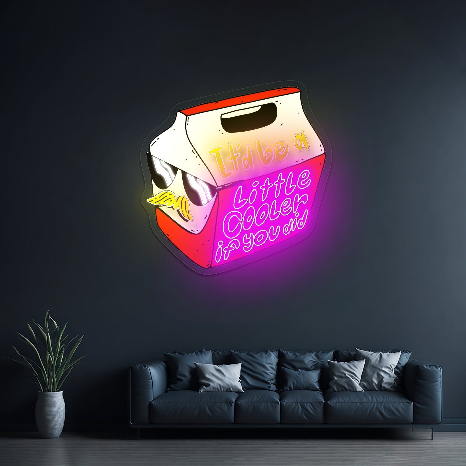 Its A Colourful World Artwork Room Lights Neon - Shineneon