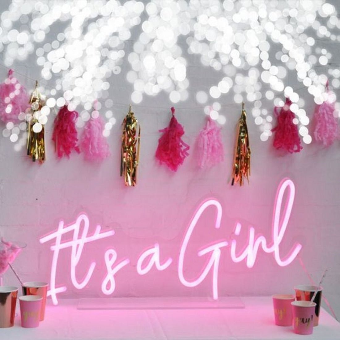 Its A Girl Led Sign Business Neon Signs Wall Art - Shineneon