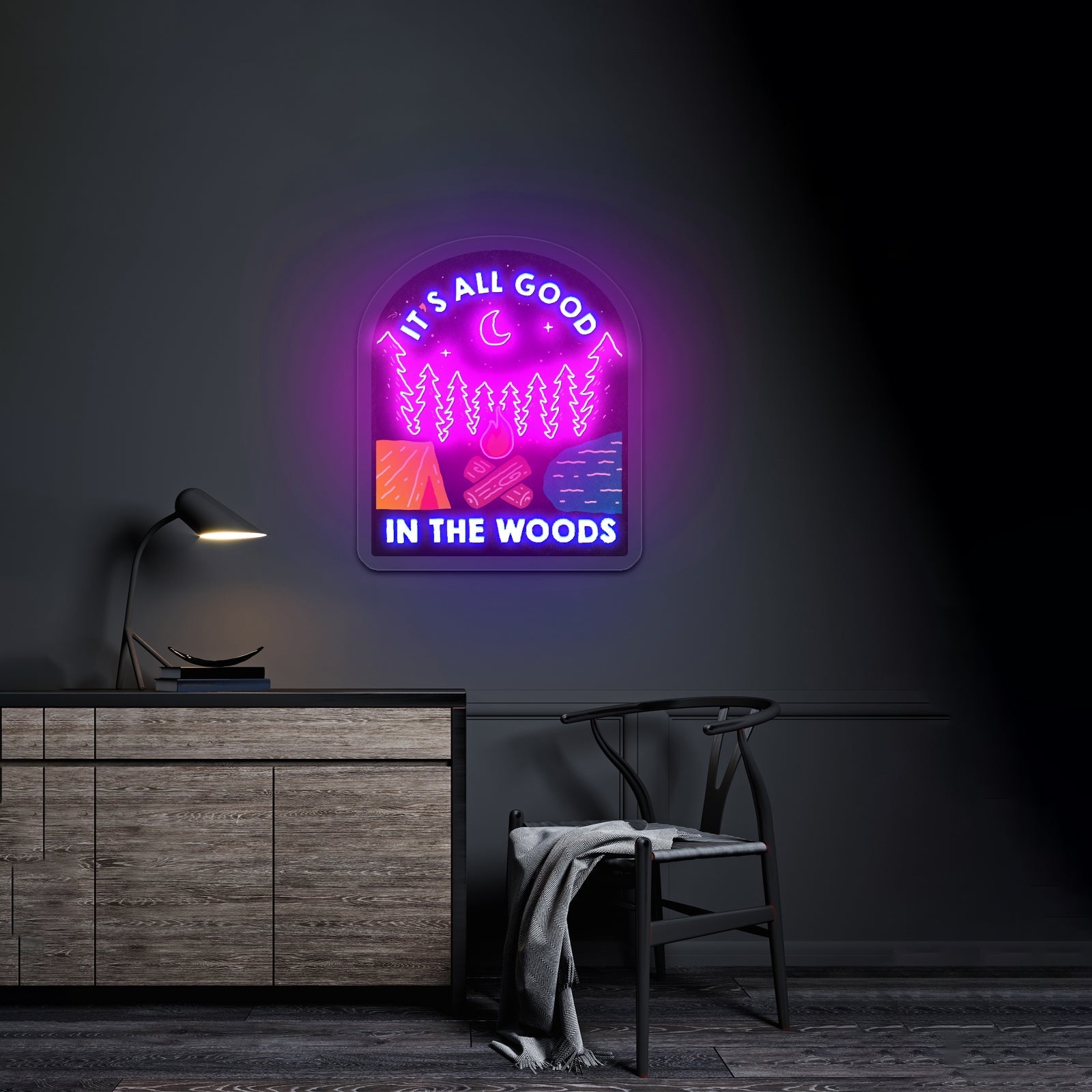 Its All Good In The Woods Artwork Led Signs - Shineneon