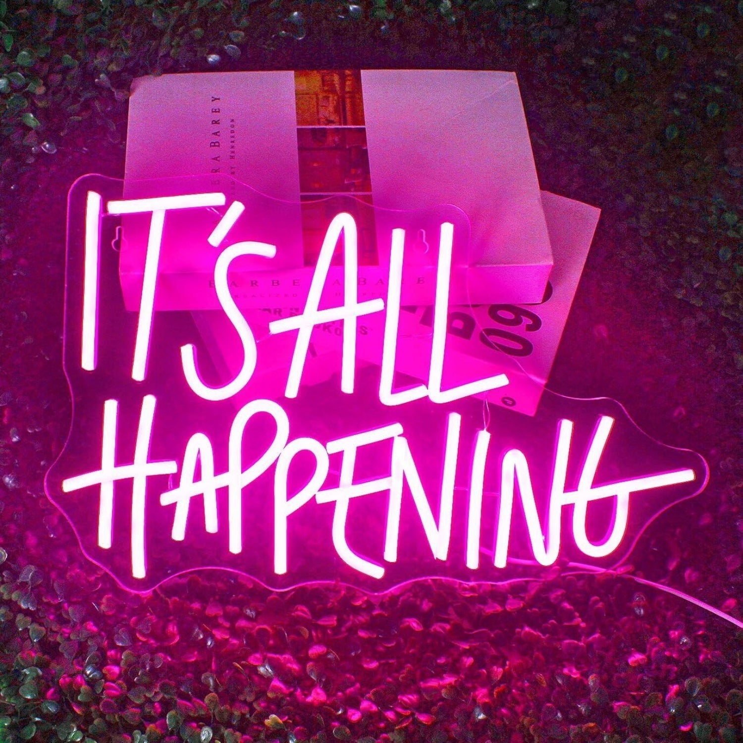 Its All Happening Deep Pink Neon Sign Party Vibes | Shineneon