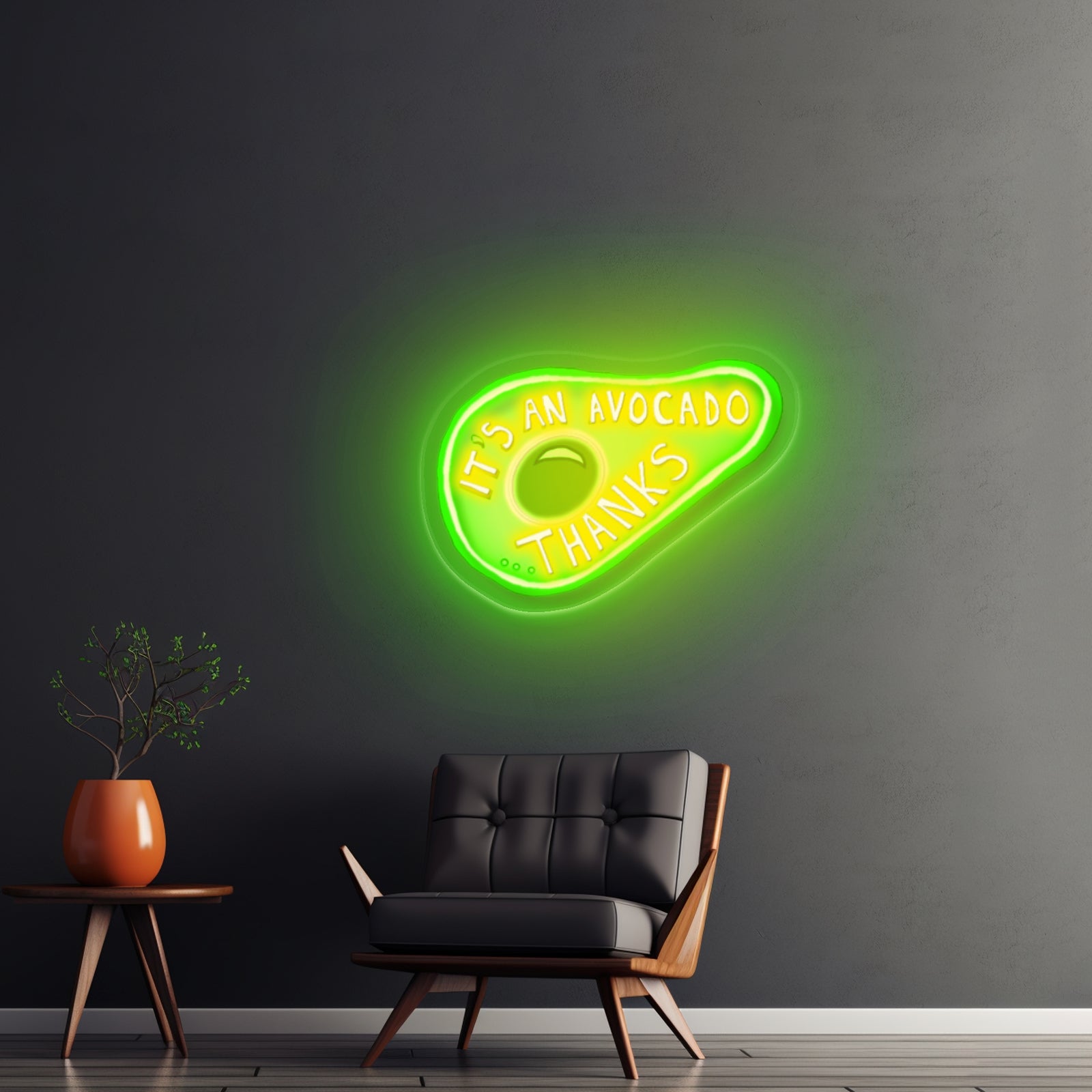 Its An Avocado Thanks Artwork Neon Halloween Sign