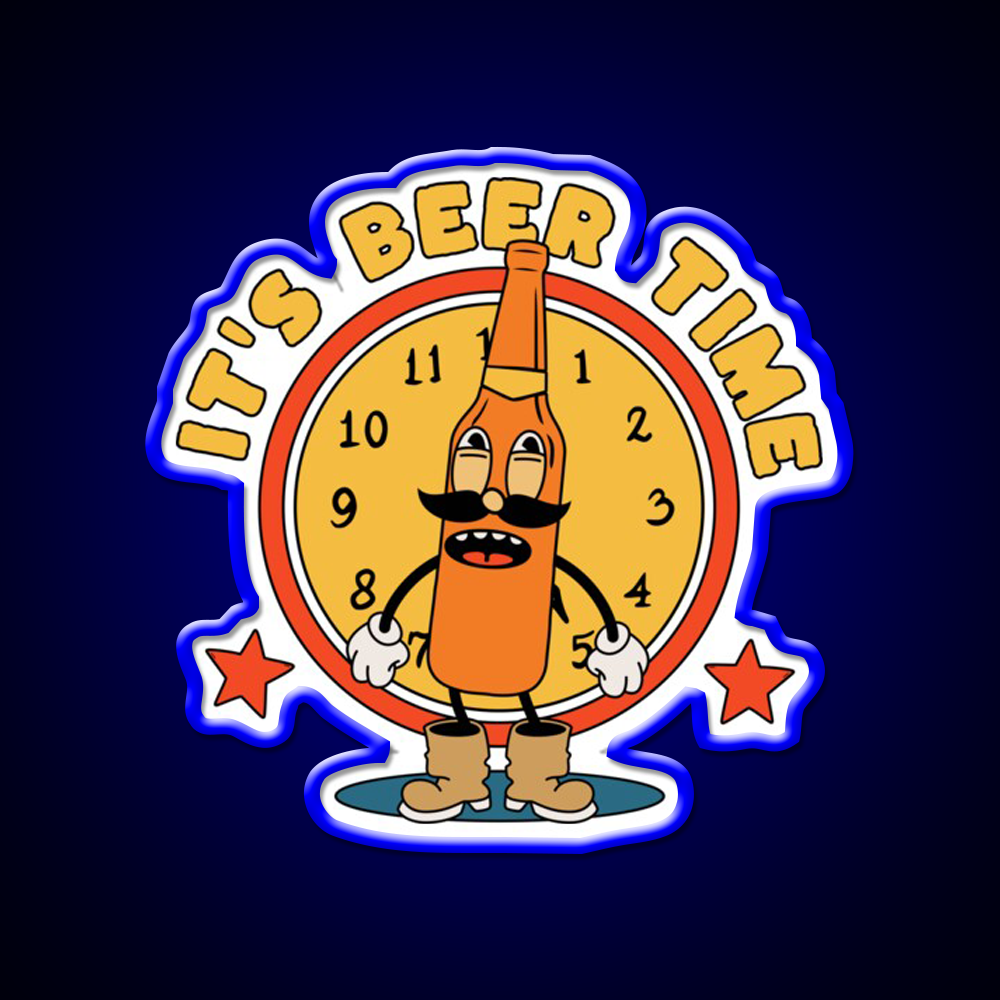 Its Beer Time Beer Bar Decor Led Neon Sign Rgb Color - LED neon sign view 5
