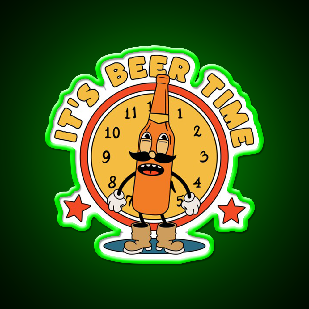Its Beer Time Beer Bar Decor Led Neon Sign Rgb Color - LED neon sign view 8