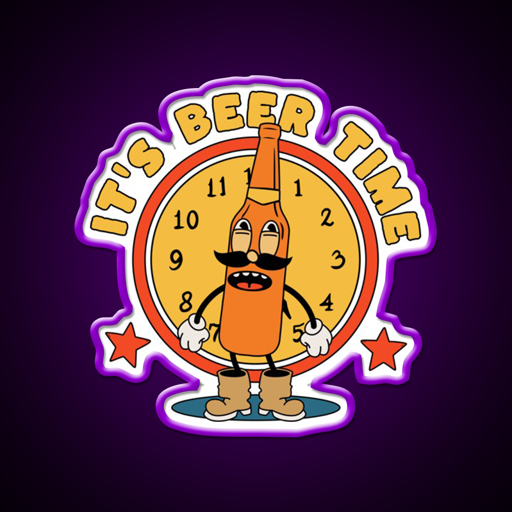 Its Beer Time Beer Bar Decor Led Neon Sign Rgb Color - LED neon sign view 9