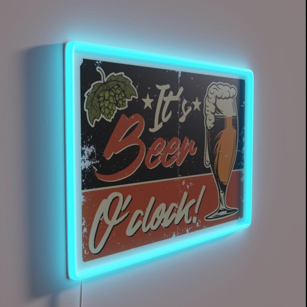 Its Beer Time Rgb Led Neon Sign Wall Art - Shineneon